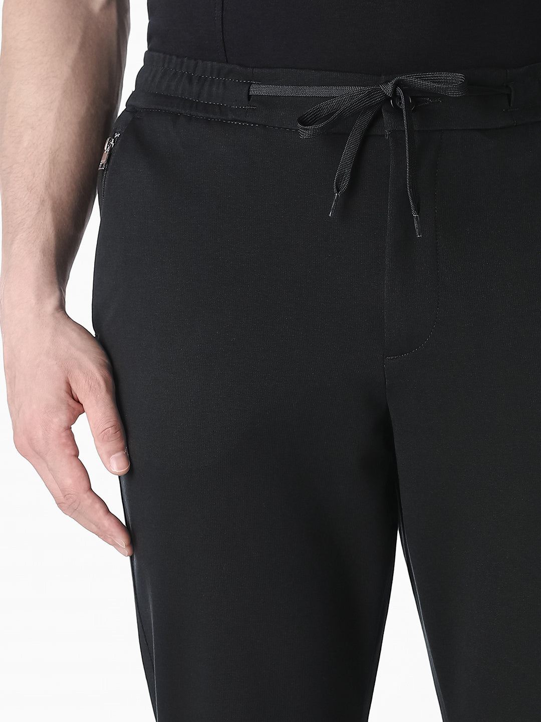 Black Regular Fit Jogger Pants
