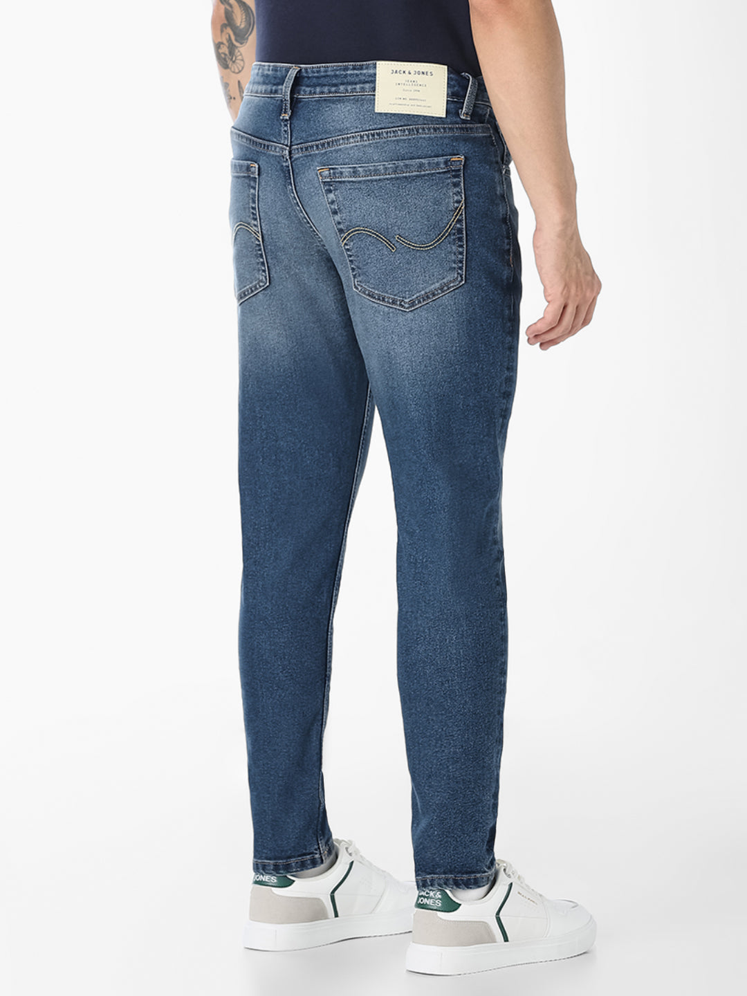 Blue Washed Brak Slim Fit Jeans