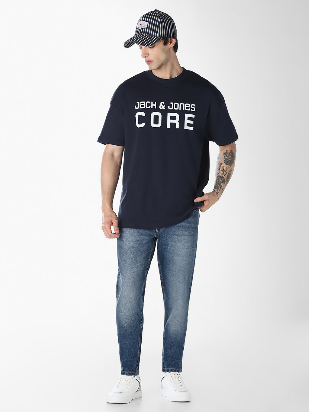 Blue Washed Brak Slim Fit Jeans