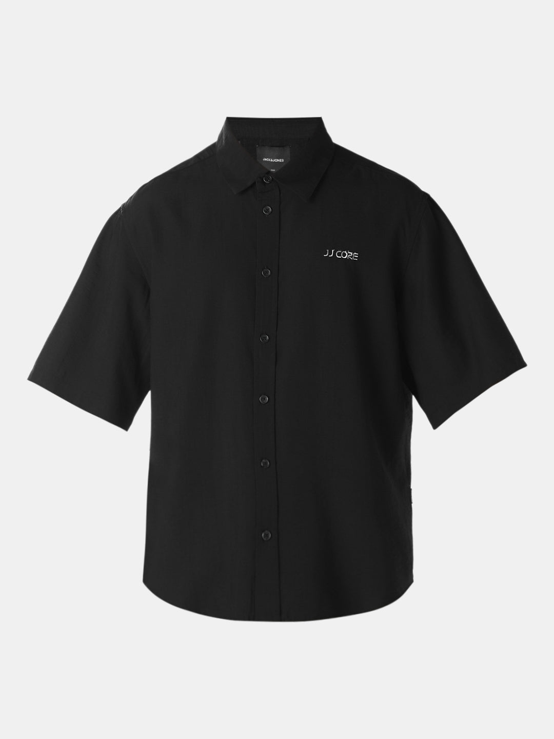 Black Embroidered Oversized Shirt
