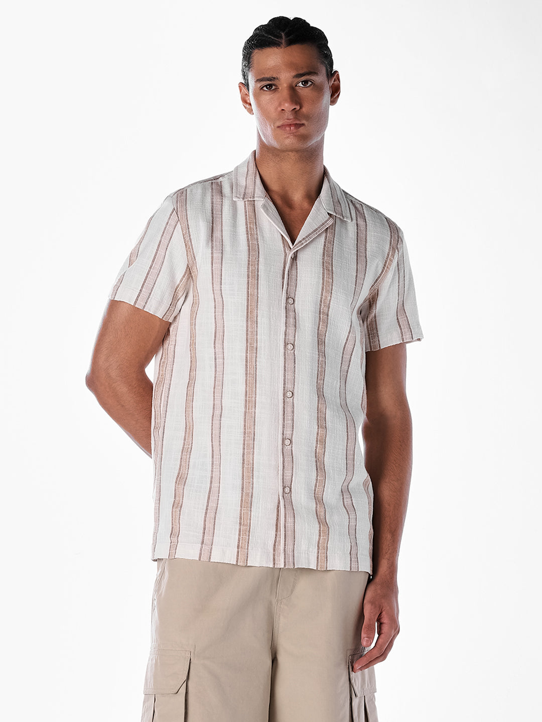 Striped Cotton Comfort Fit Shirt