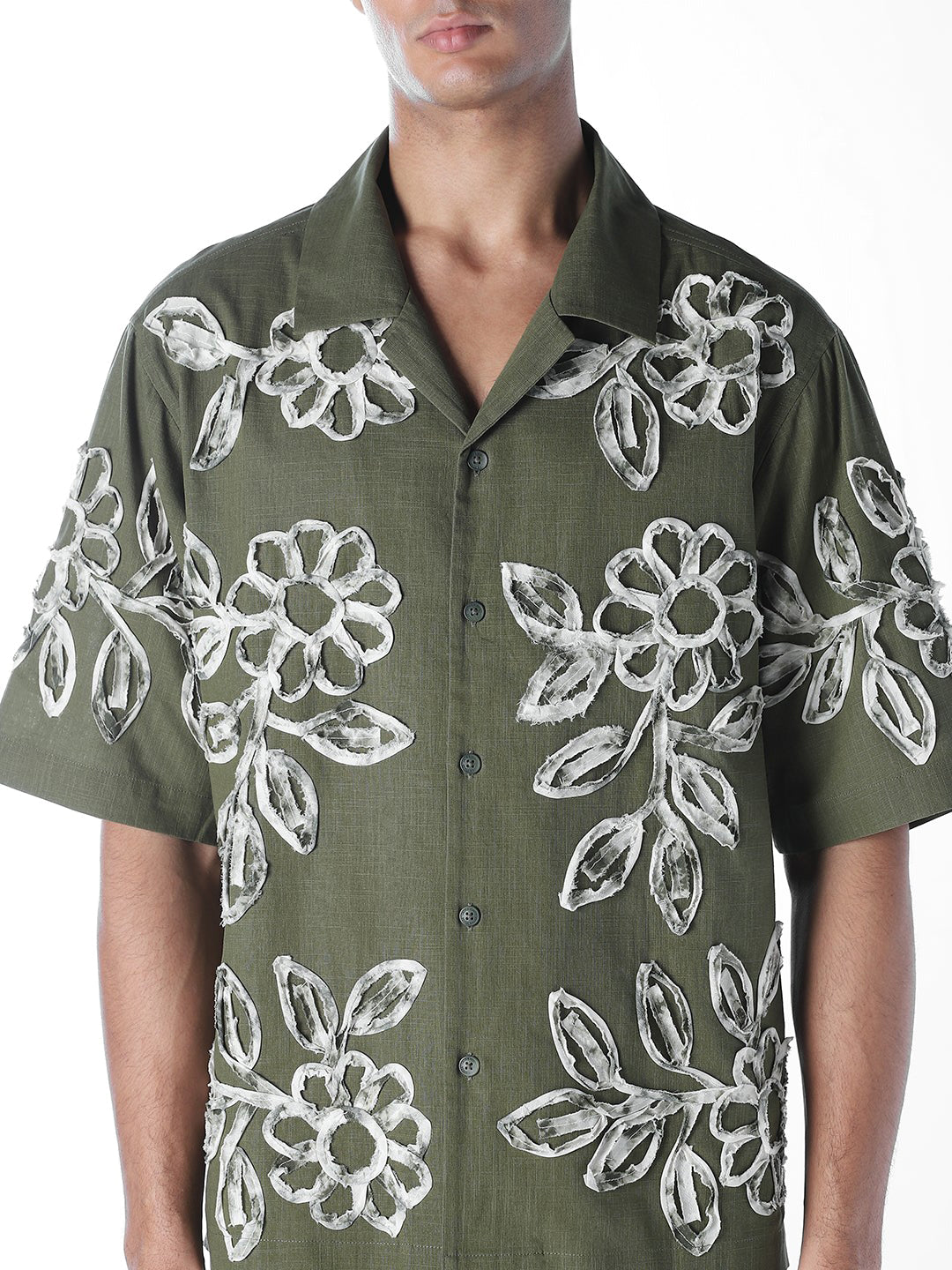 Applique Embroidered Oversized Shirt