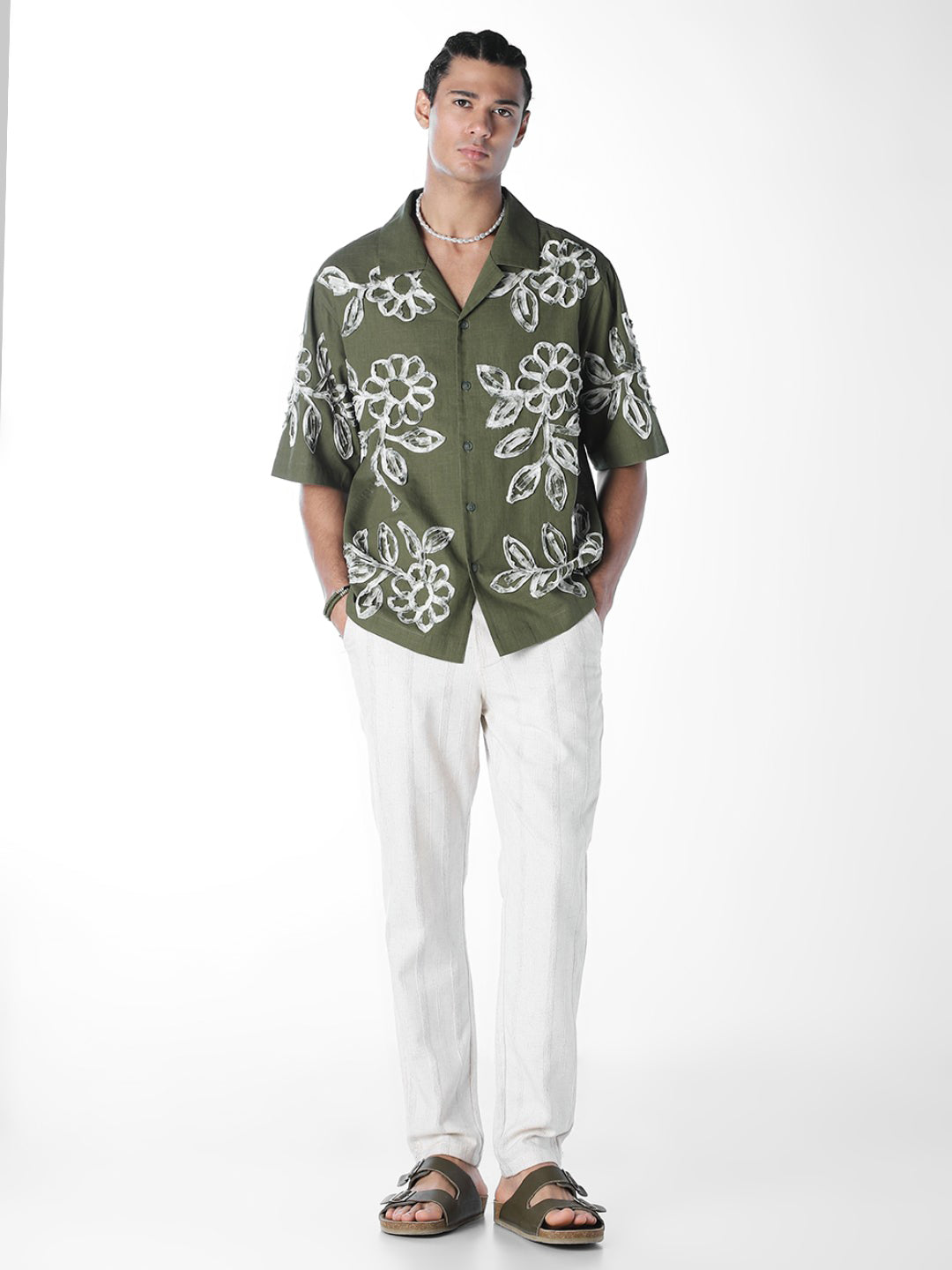 Applique Embroidered Oversized Shirt