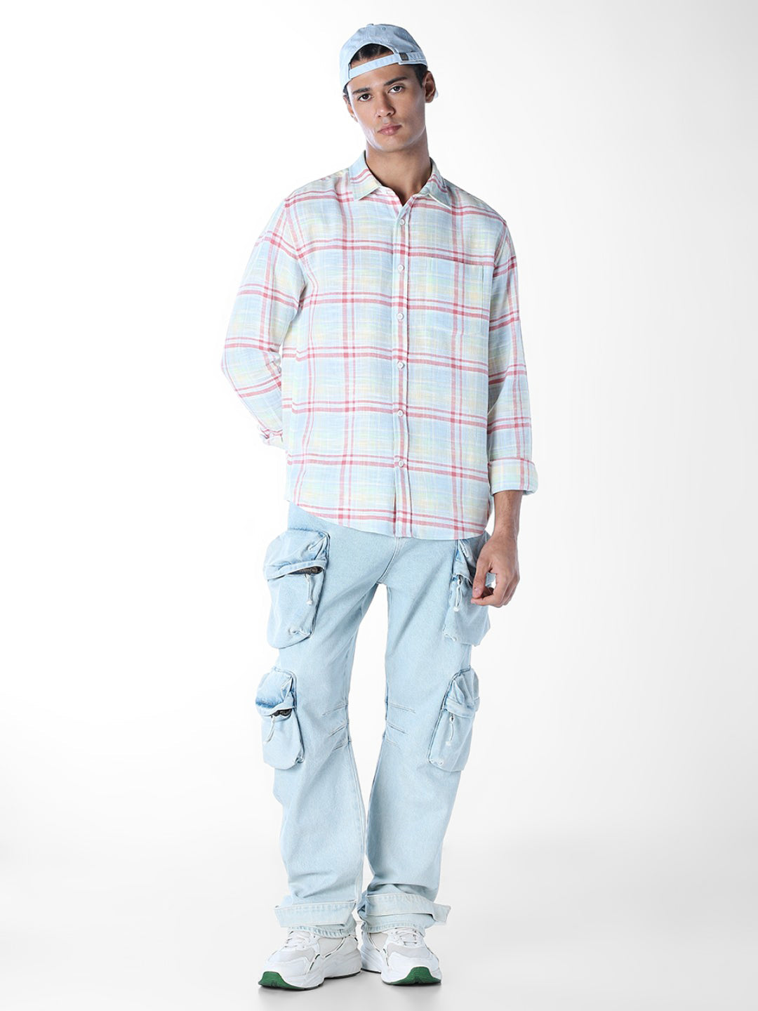 Pastel Green Check Cotton Shirt