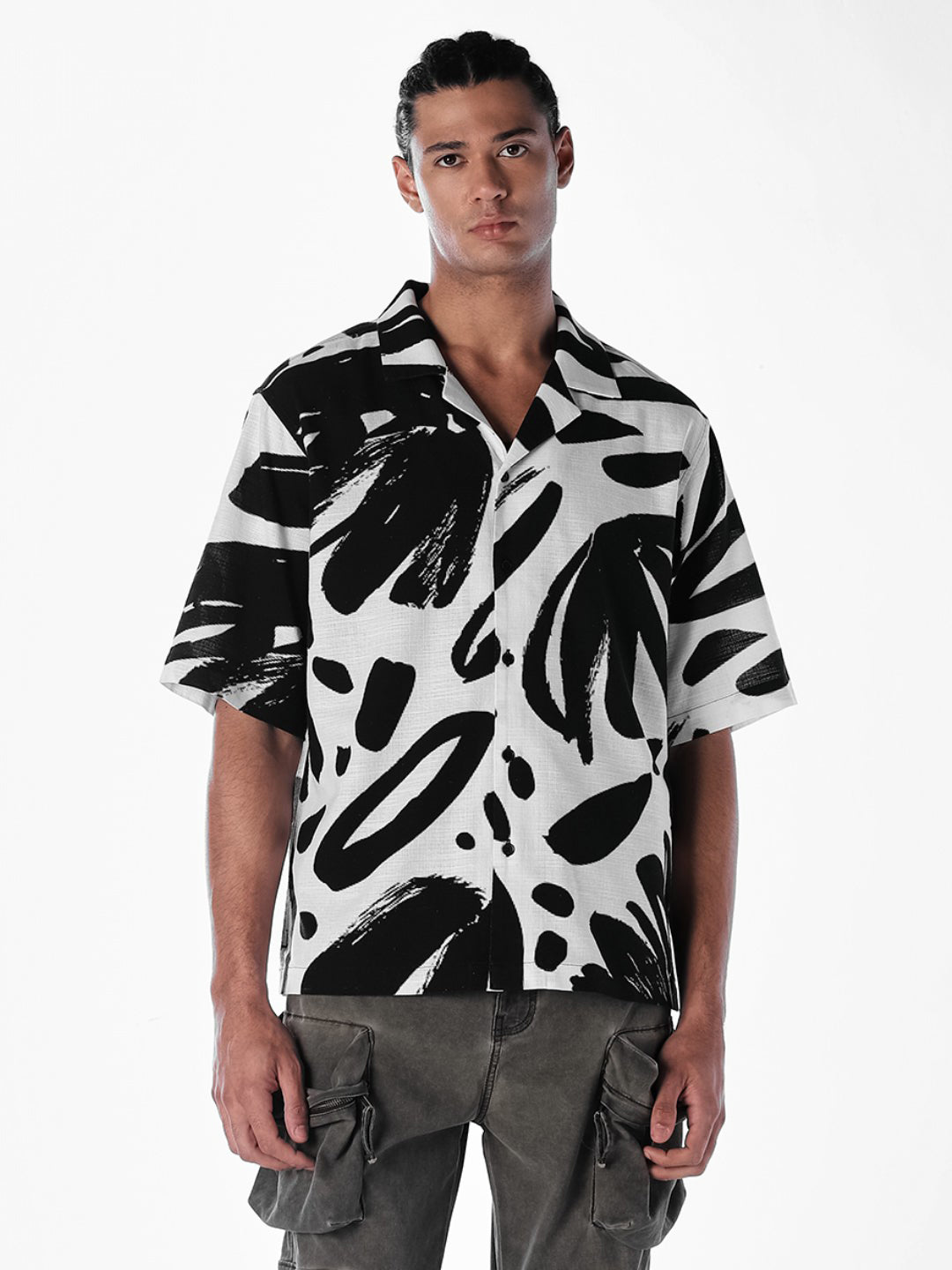 Monotone Printed Cotton Shirt