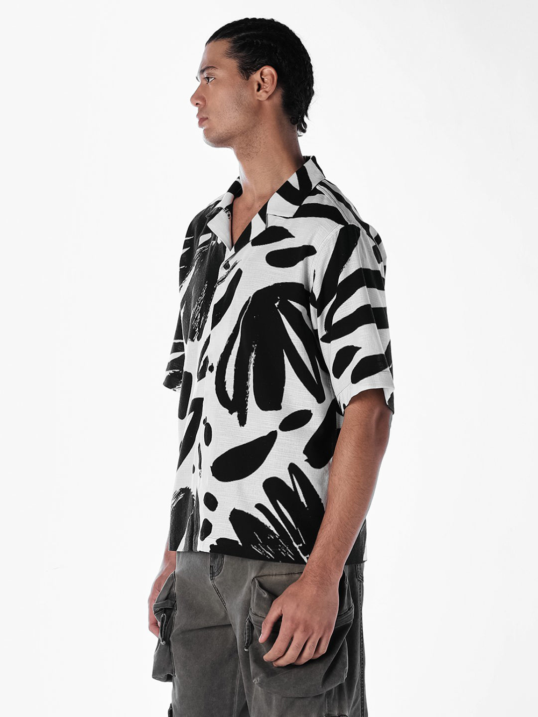 Monotone Printed Cotton Shirt