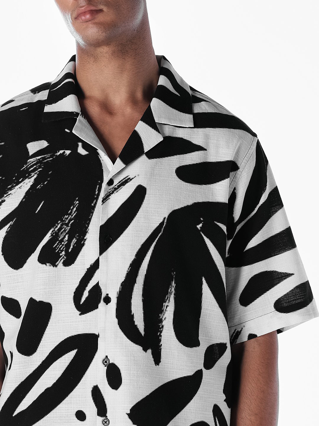 Monotone Printed Cotton Shirt