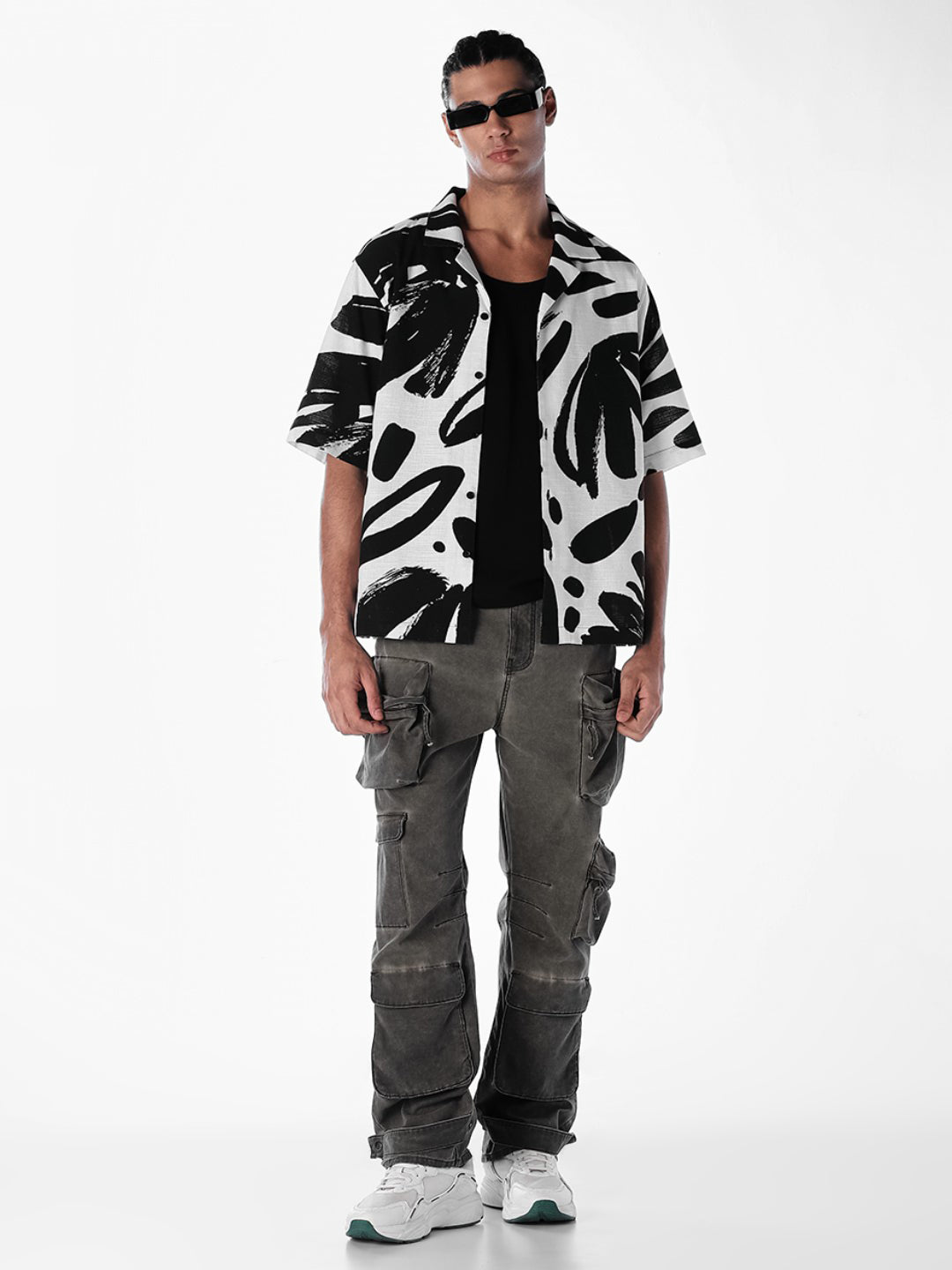 Monotone Printed Cotton Shirt