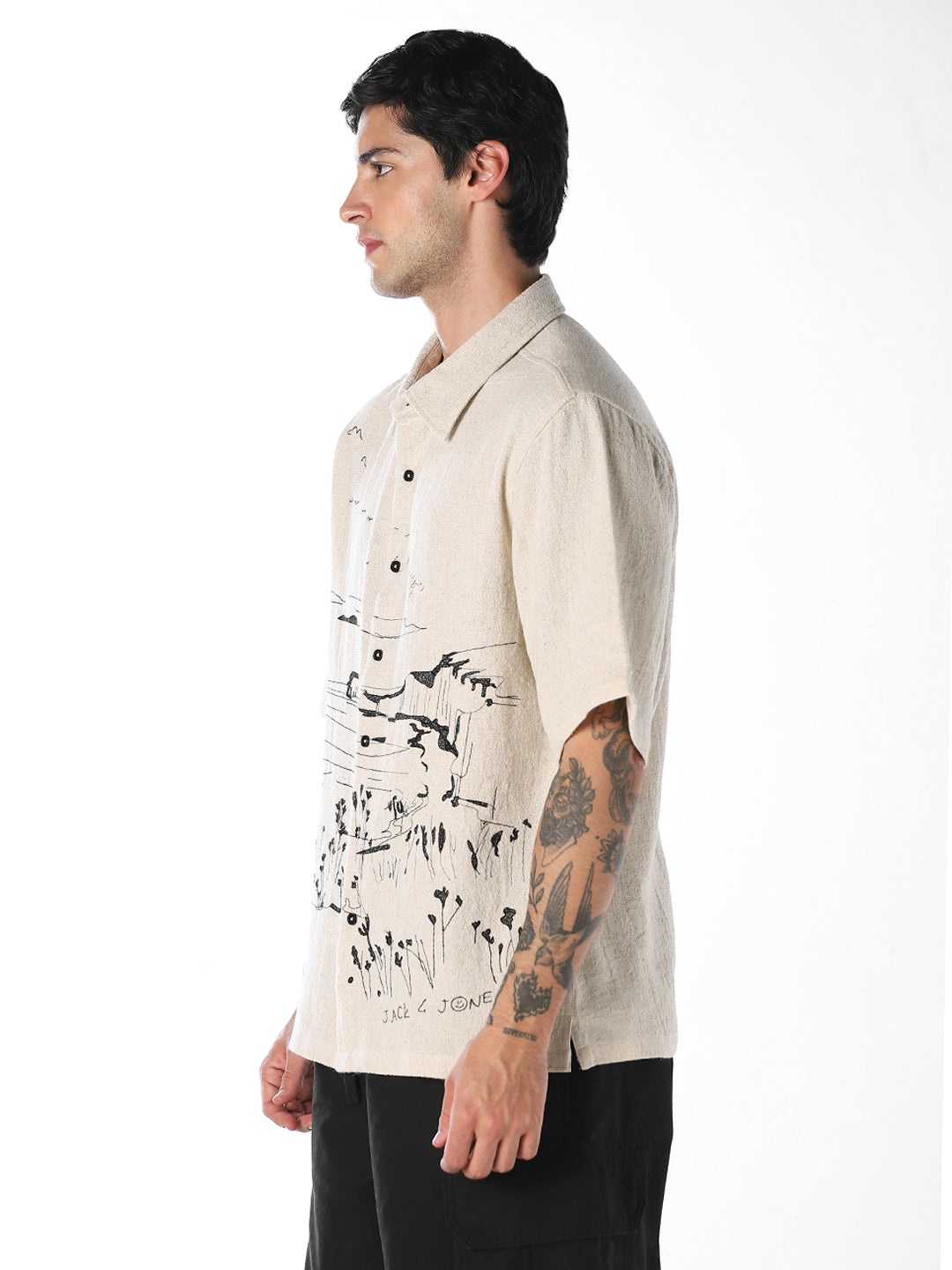Embroidered Cotton Oversized Shirt