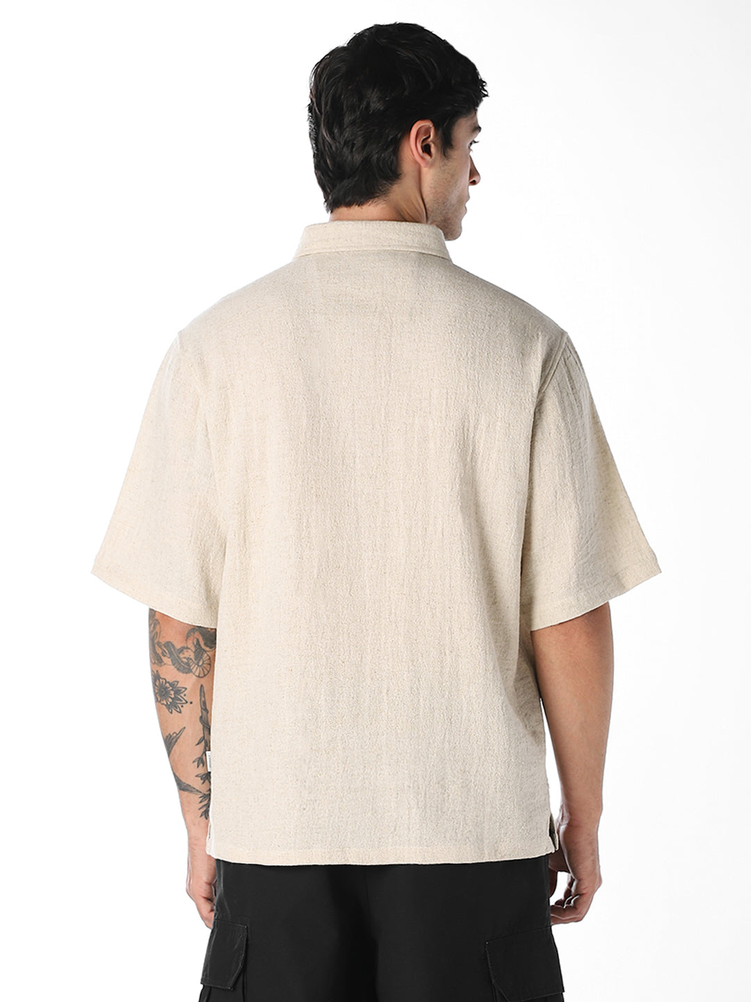 Embroidered Cotton Oversized Shirt