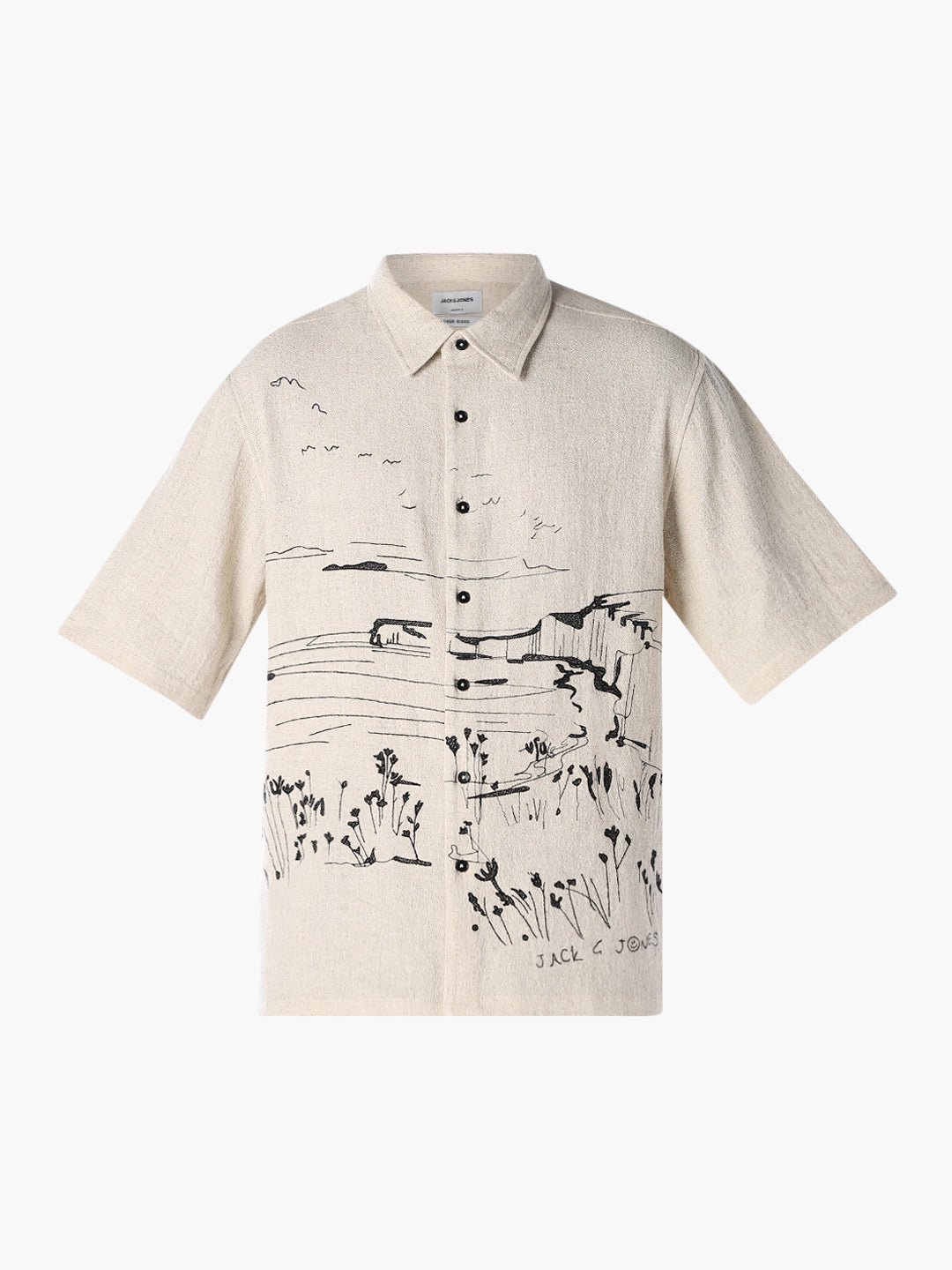 Embroidered Cotton Oversized Shirt