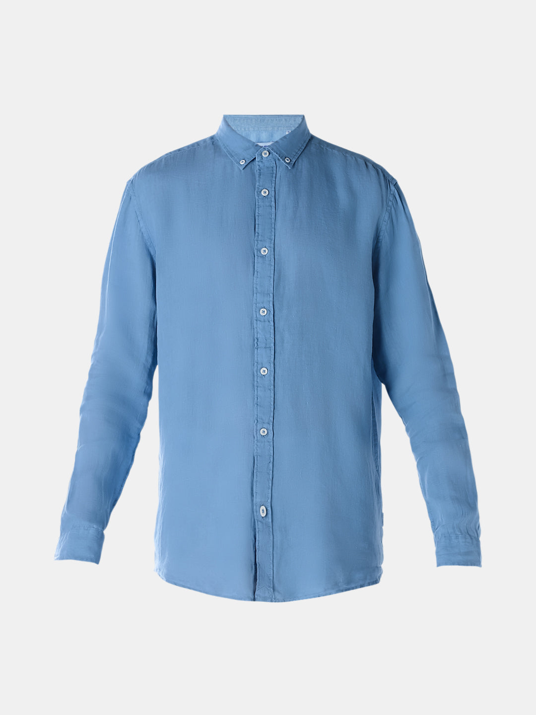 Blue Linen Full Sleeves Shirt