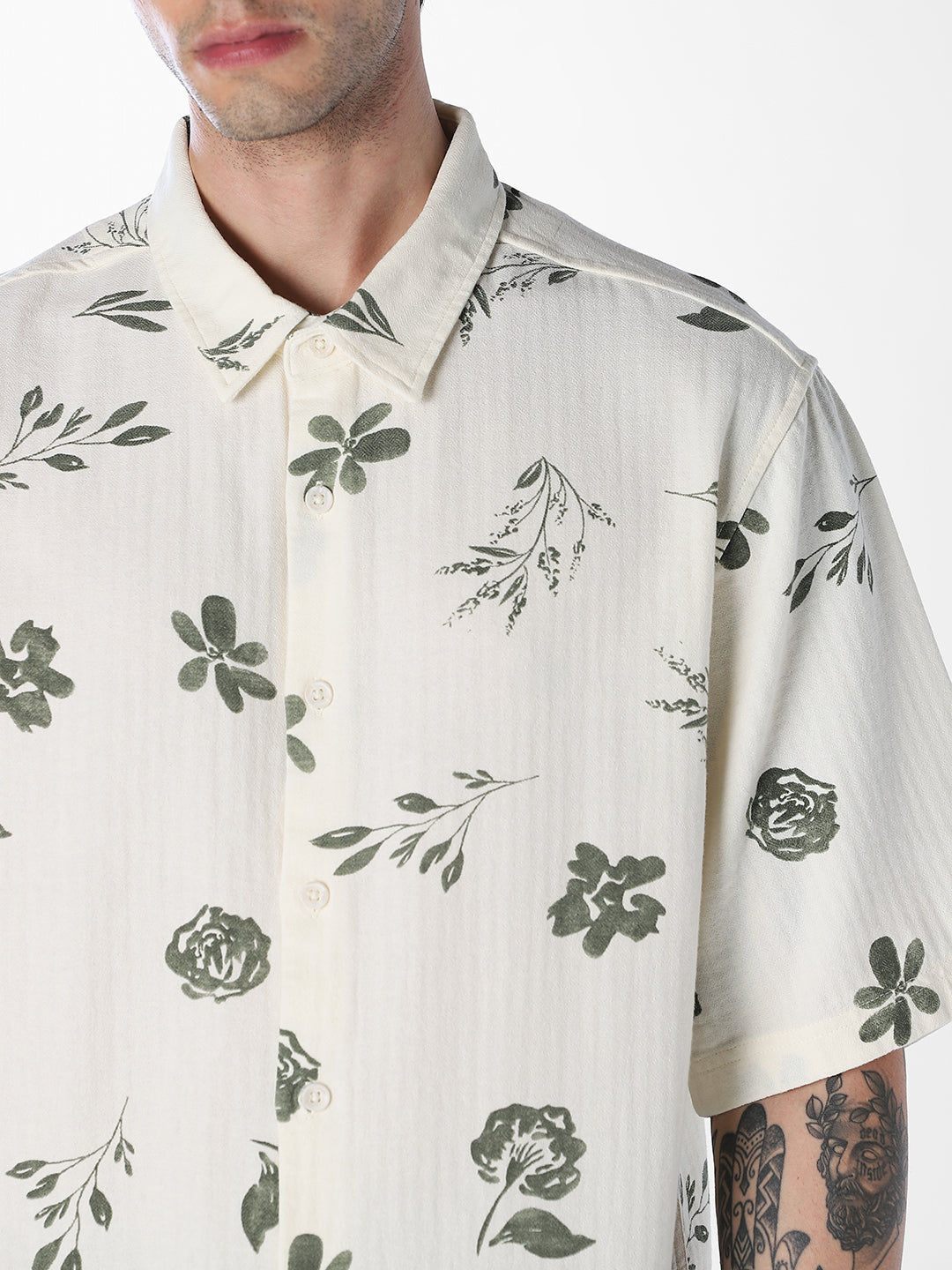 Floral Cotton Oversized Shirt
