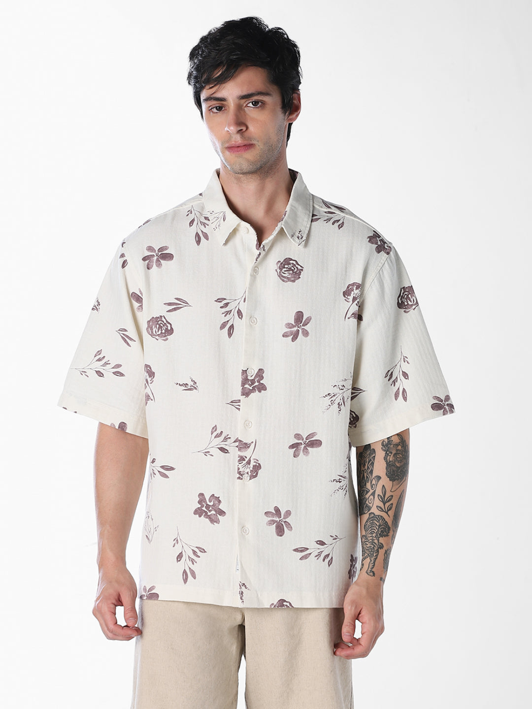 Floral Cotton Oversized Shirt