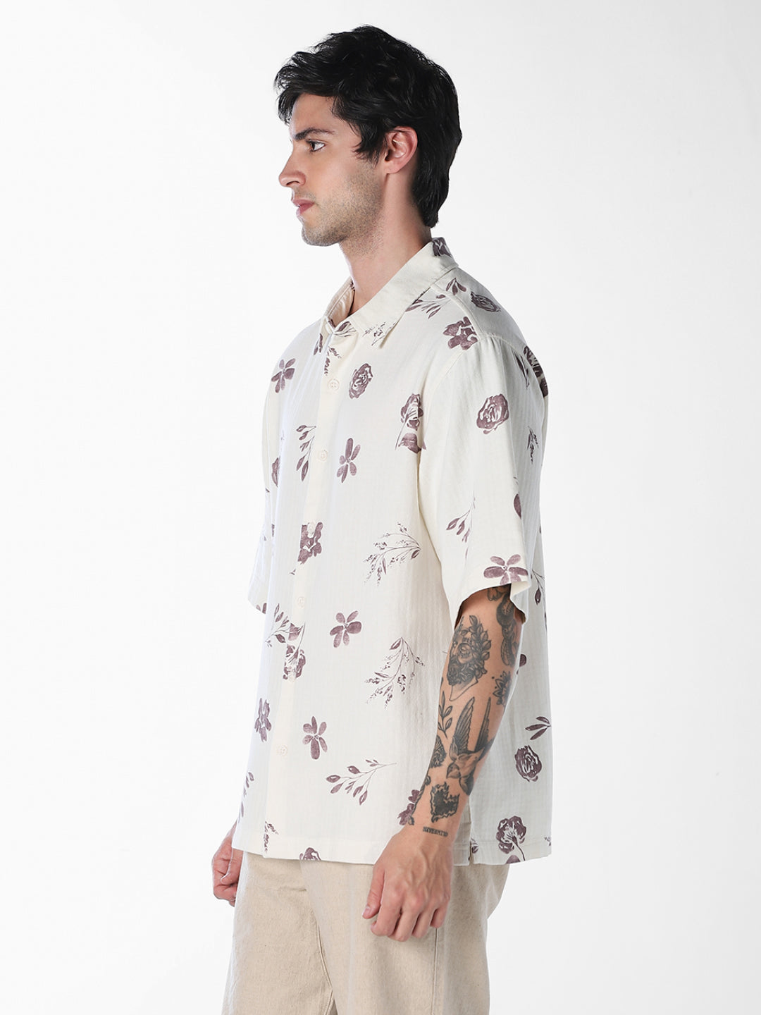 Floral Cotton Oversized Shirt