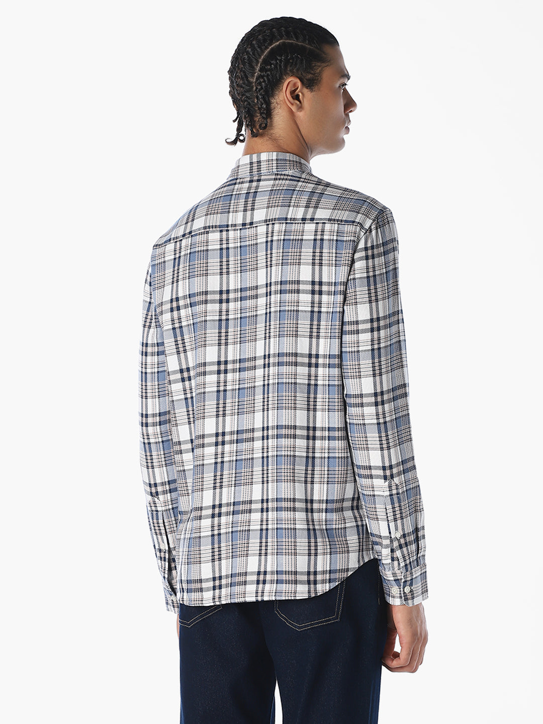 Blue Check Regular Fit Shirt