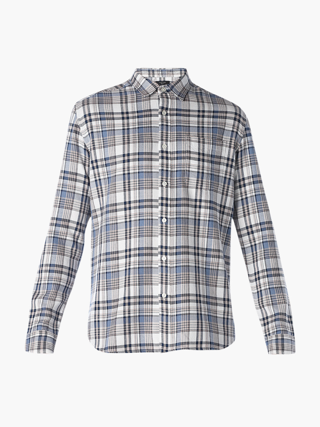 Blue Check Regular Fit Shirt