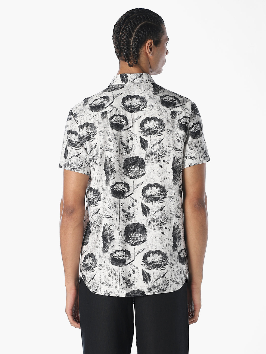 White Printed Comfort Fit Shirt