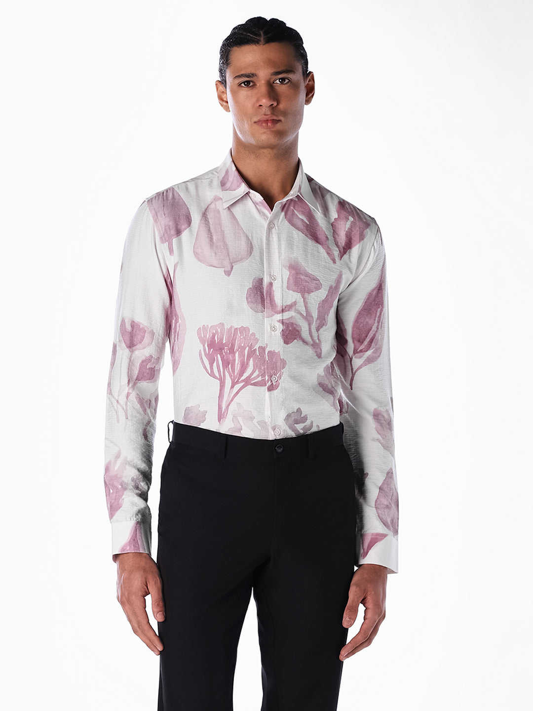 Floral Slim Fit Full Sleeves Shirt
