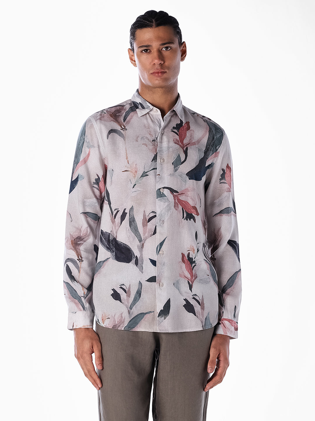 Floral Print Slim Fit Shirt