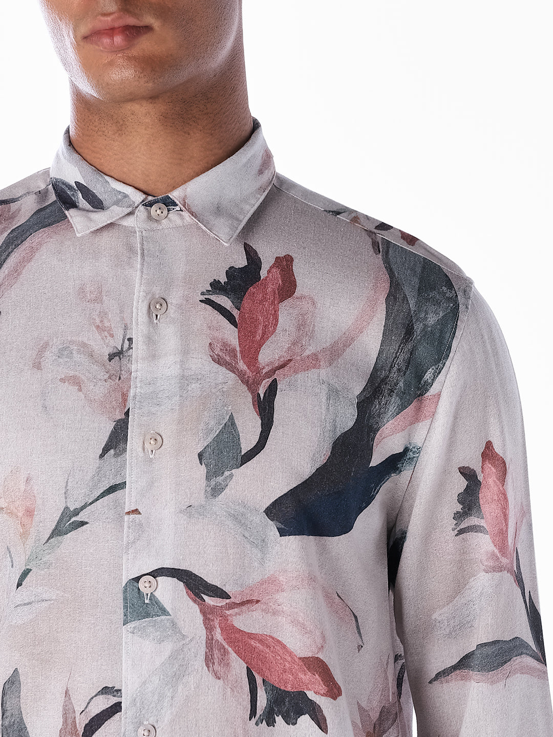 Floral Print Slim Fit Shirt