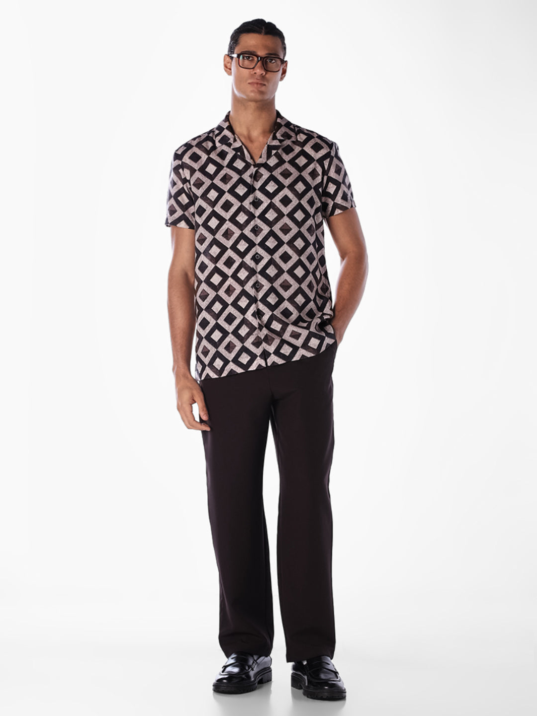 Geometric Print Comfort Fit Shirt