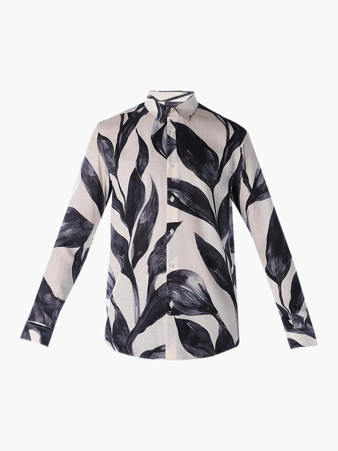 Floral Slim Fit Linen Blend Shirt