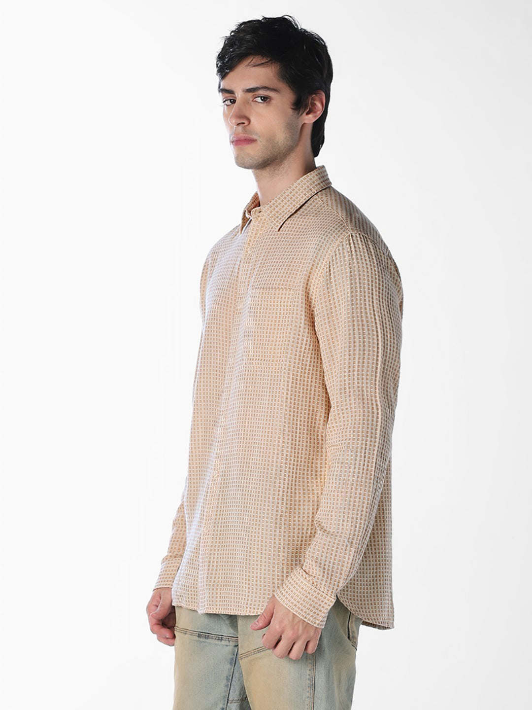 Dobby Cotton Full Sleeves Shirt