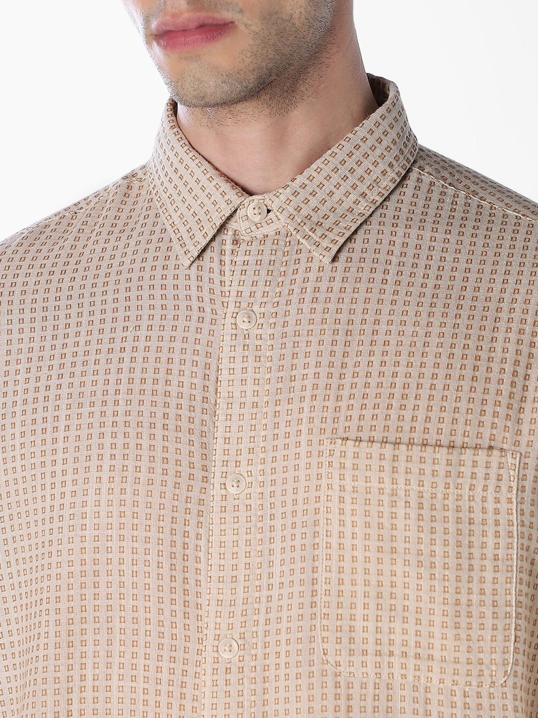 Dobby Cotton Full Sleeves Shirt