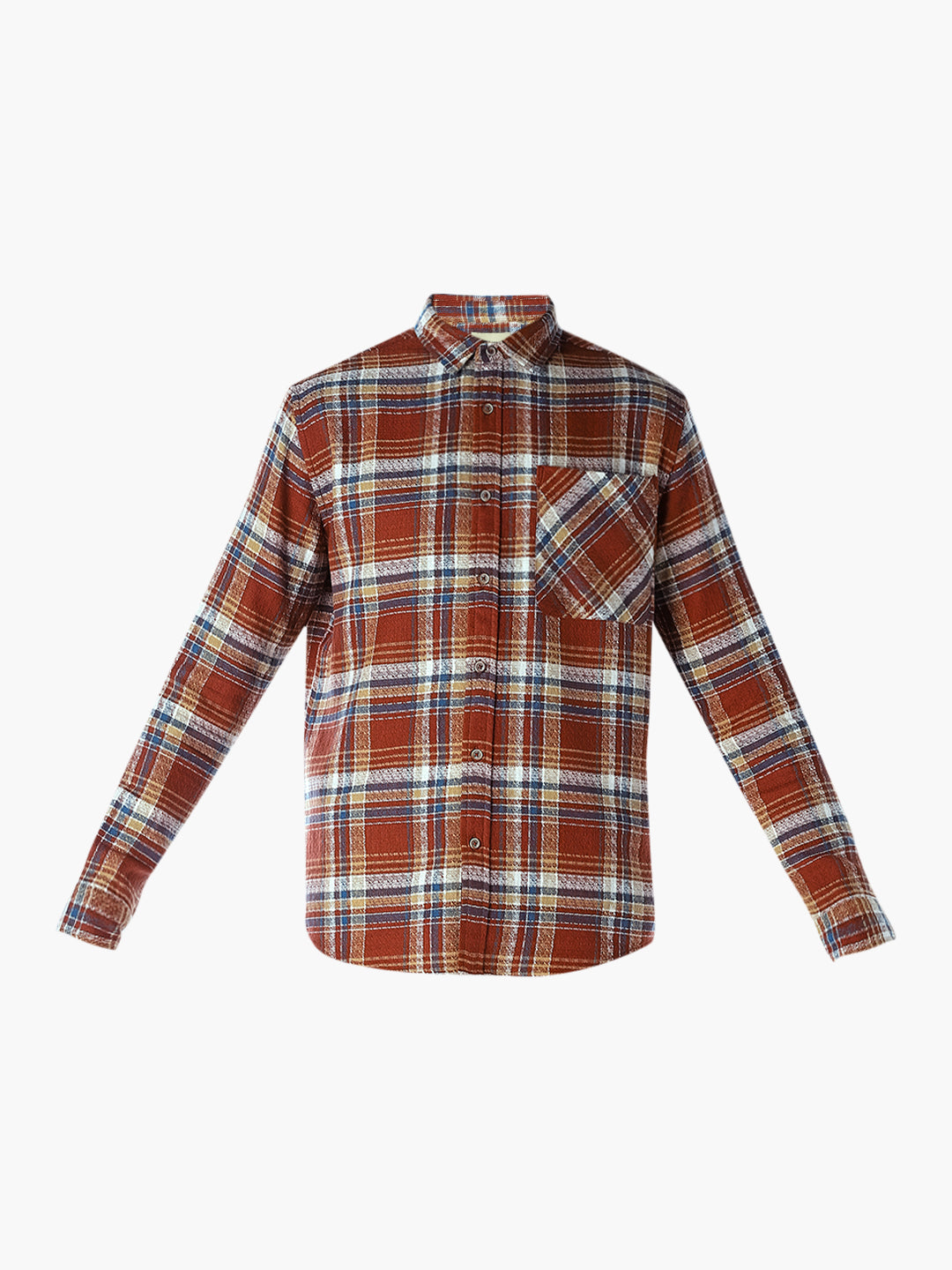 Patch Pocket Check Cotton Shirt