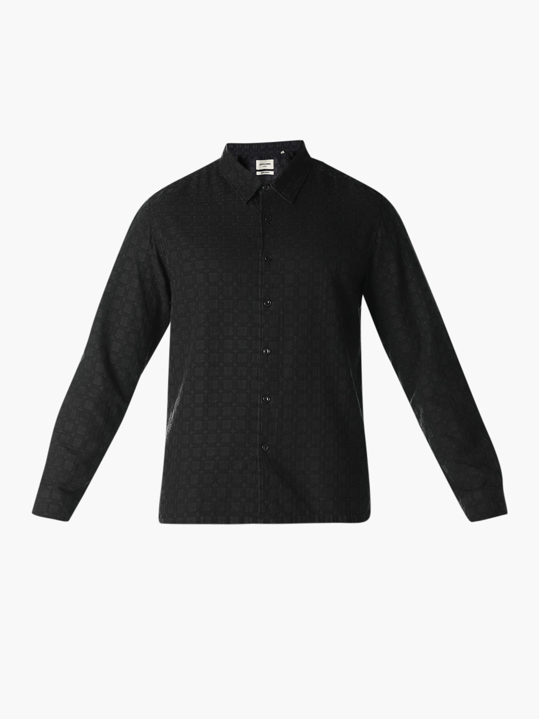 Jacquard Regular Fit Full Sleeves Shirt