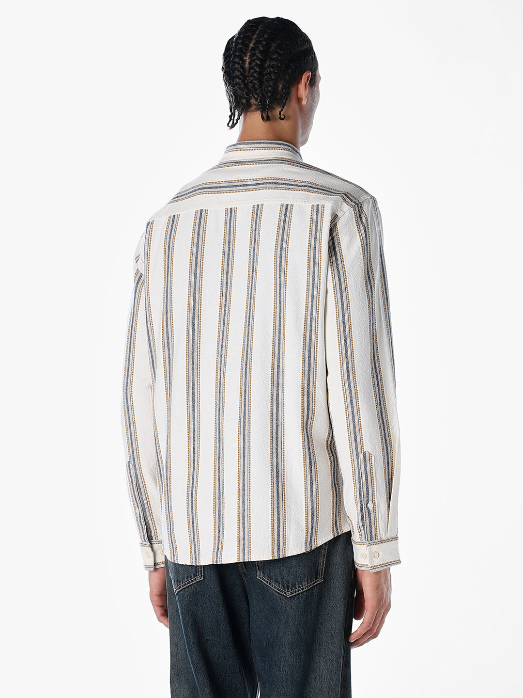Cotton Striped Full Sleeves Shirt