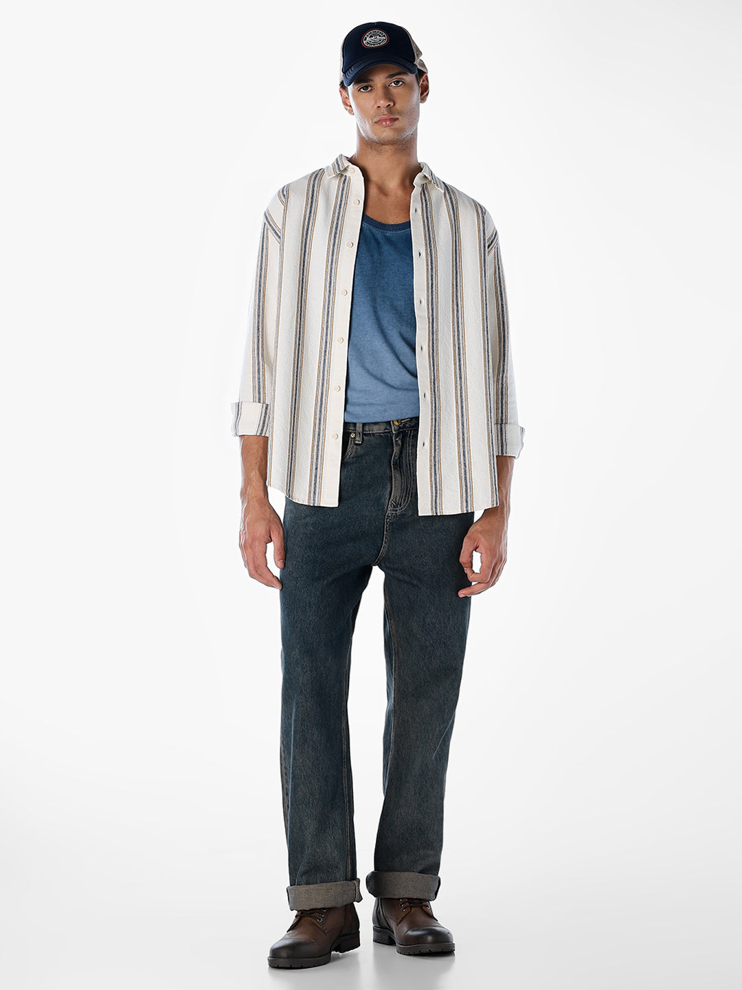 Cotton Striped Full Sleeves Shirt