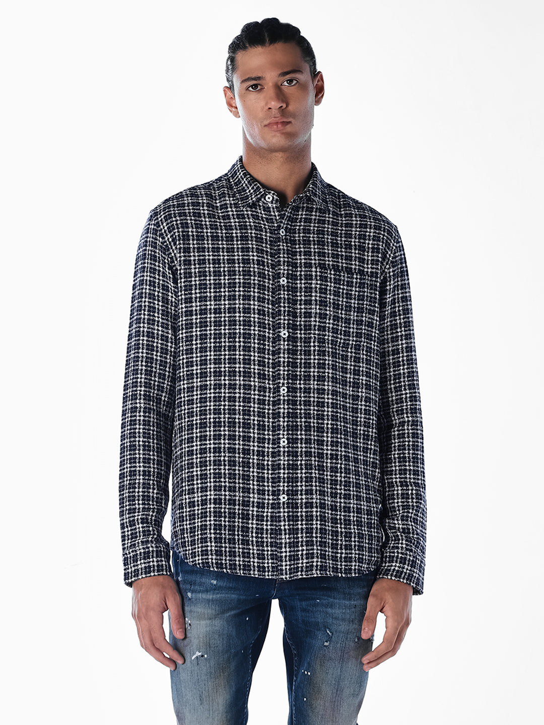 Check Patch Pocket Cotton Shirt