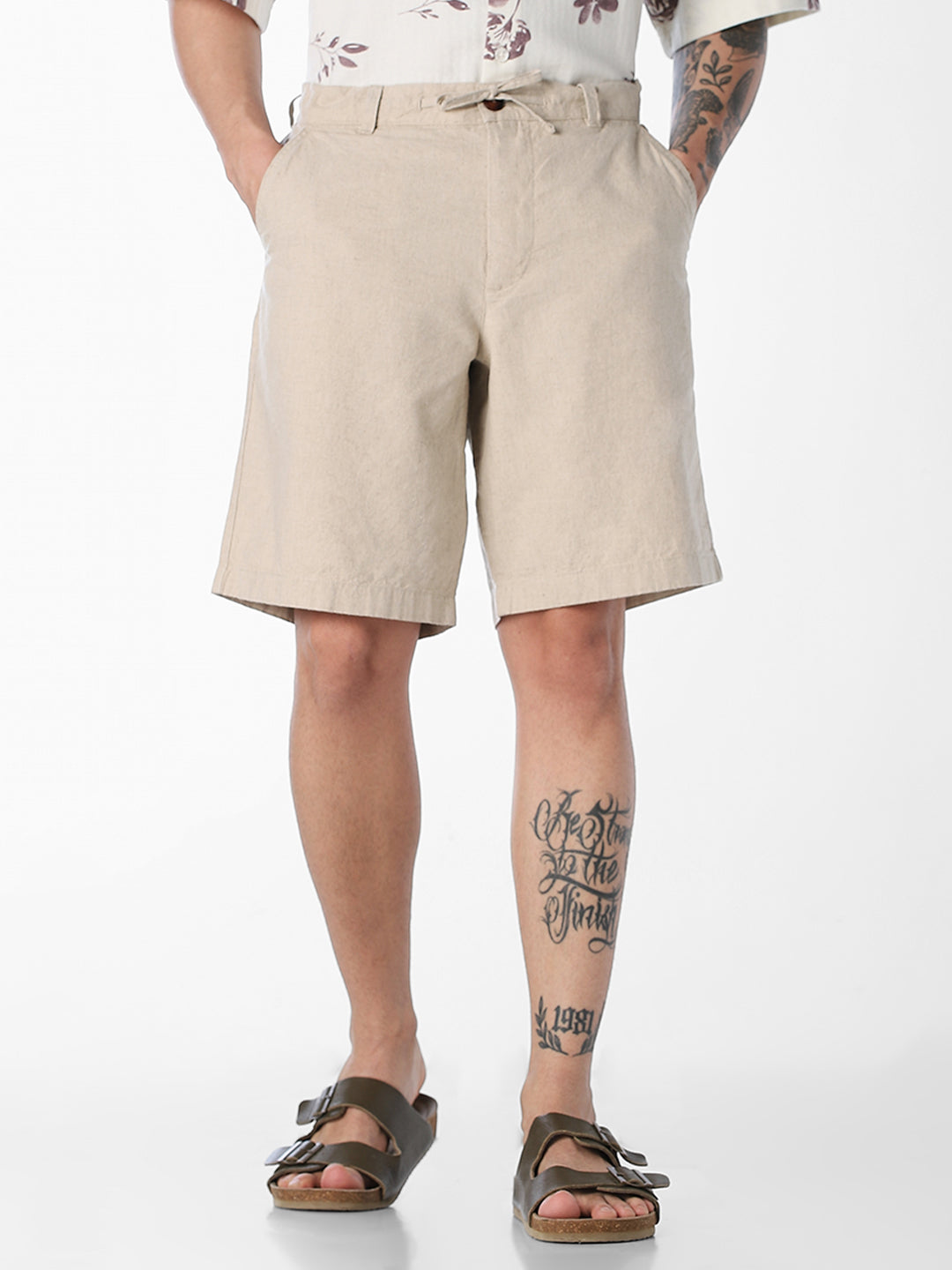 Linen Blend Chino Shorts
