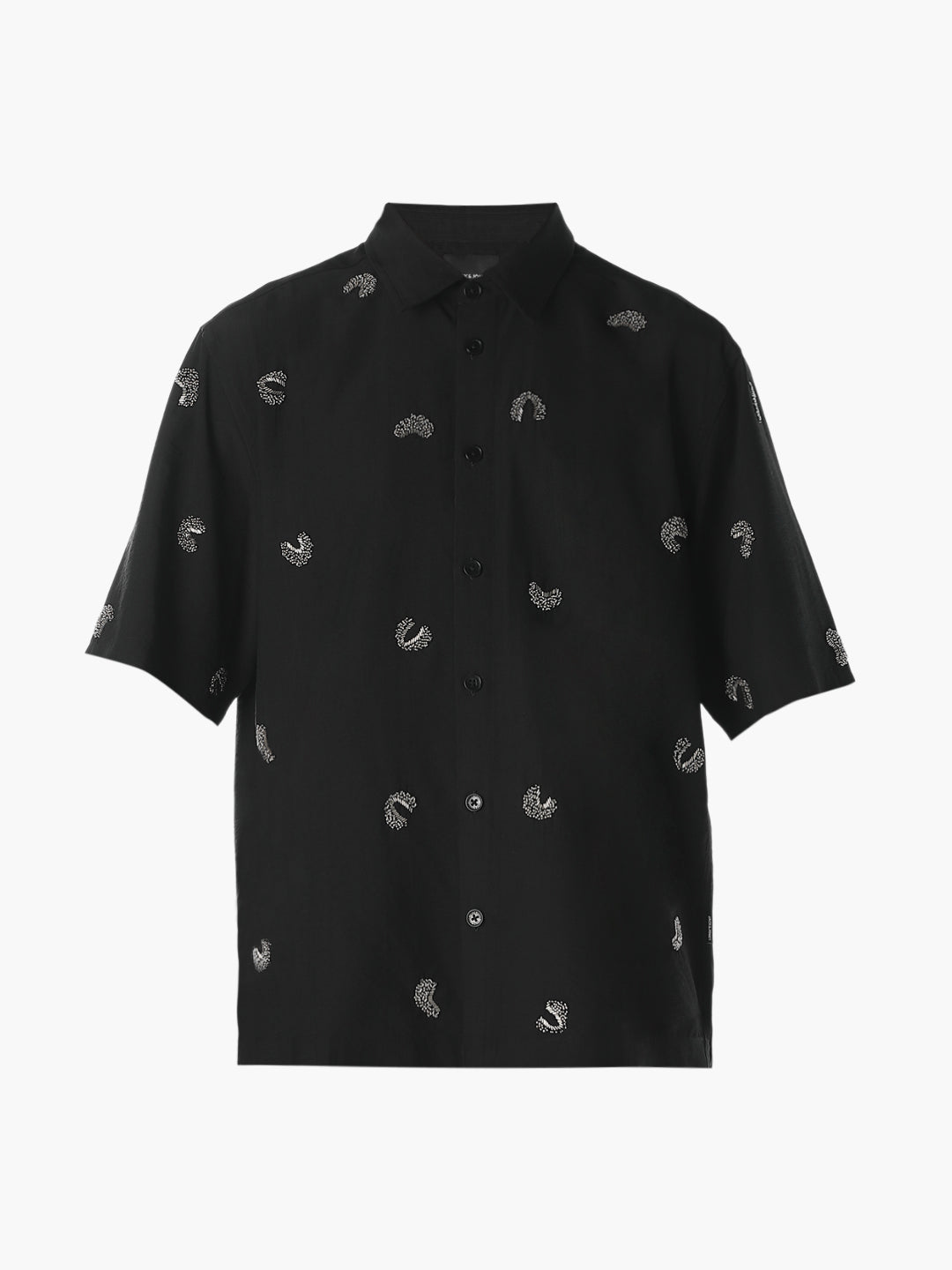 Embroidered Viscose Oversized Shirt