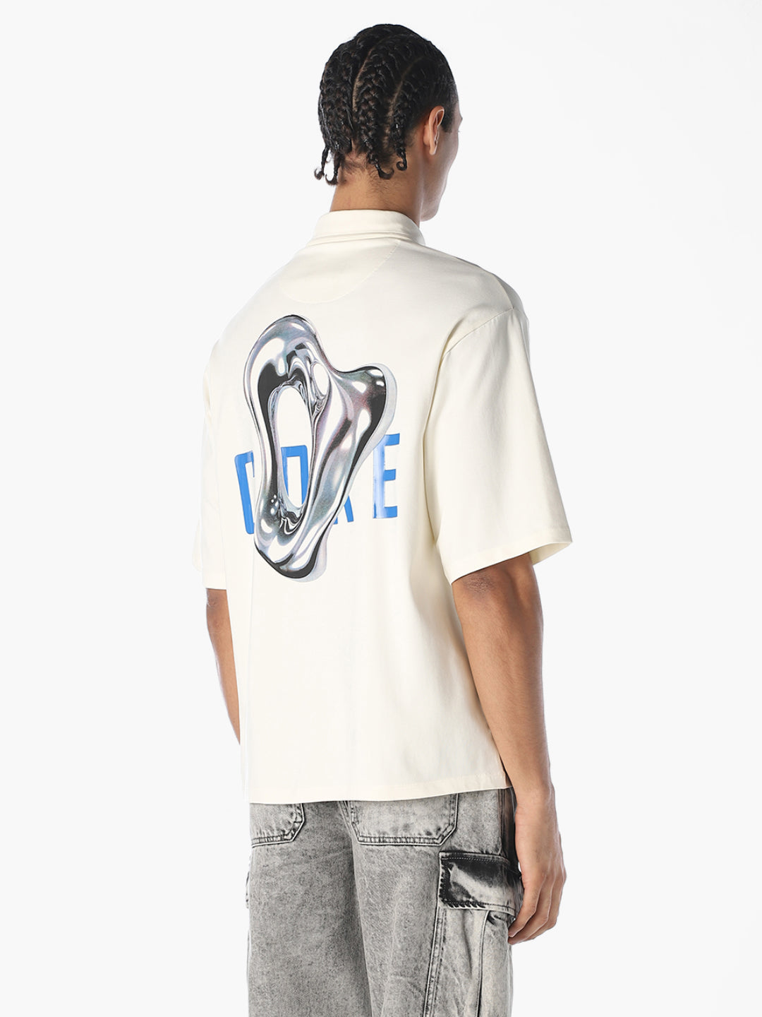 Off-White Embroidered Oversized Shirt
