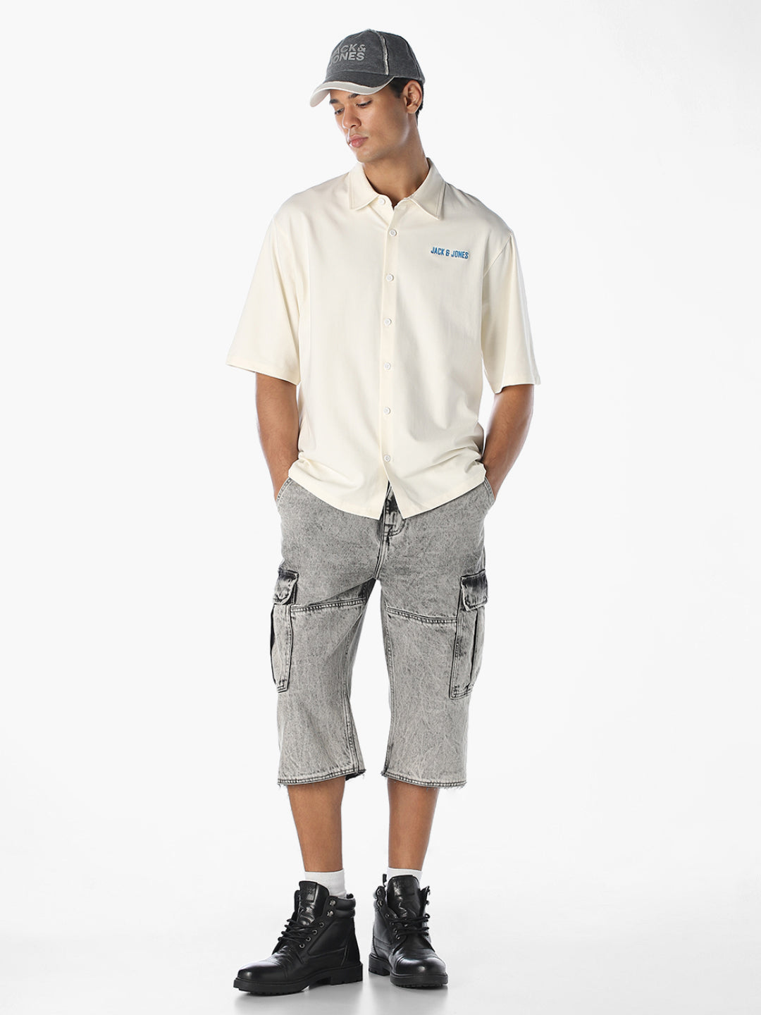 Off-White Embroidered Oversized Shirt