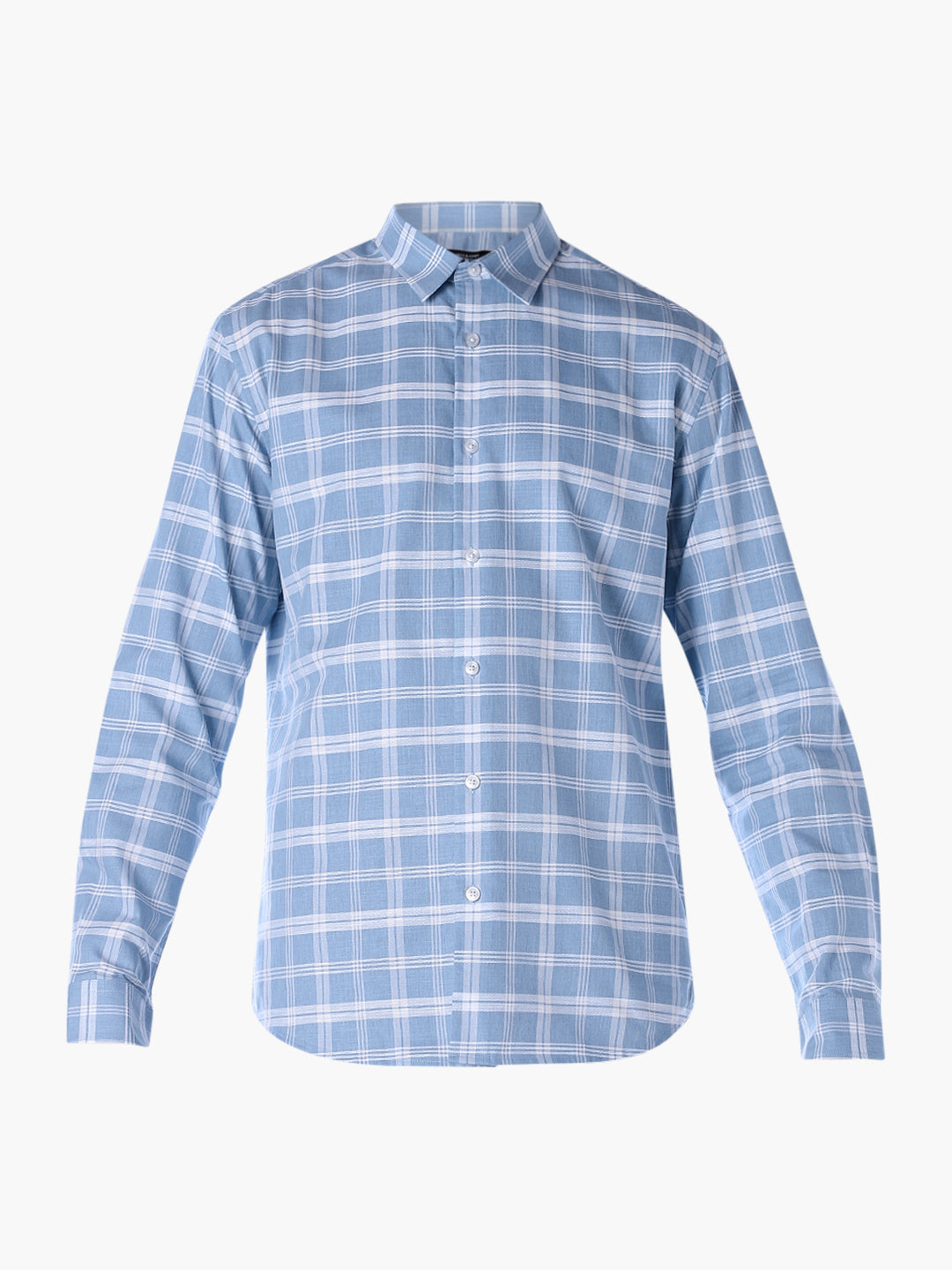 Blue Check Cotton Shirt