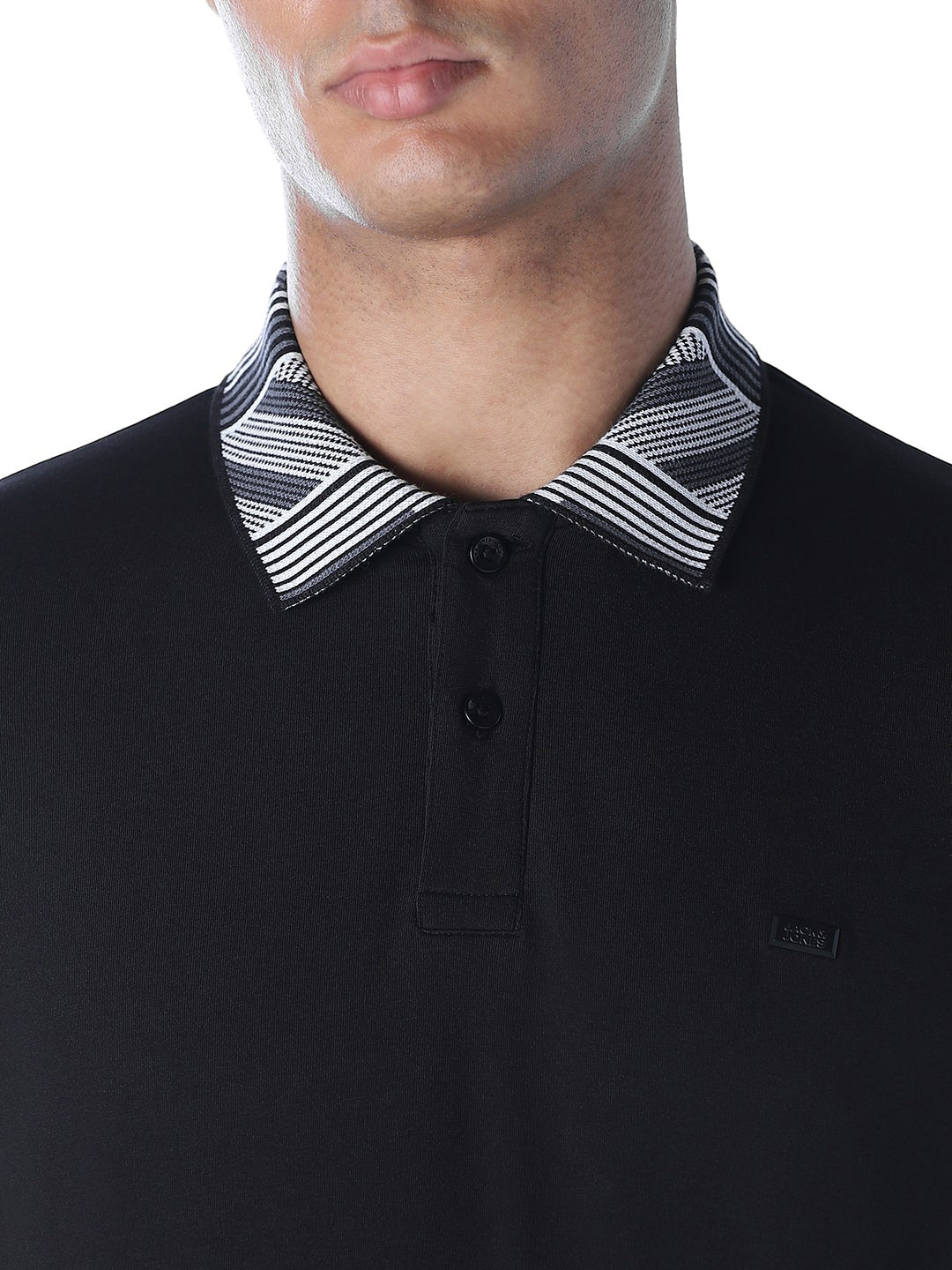 Contrast Collar Cotton Polo