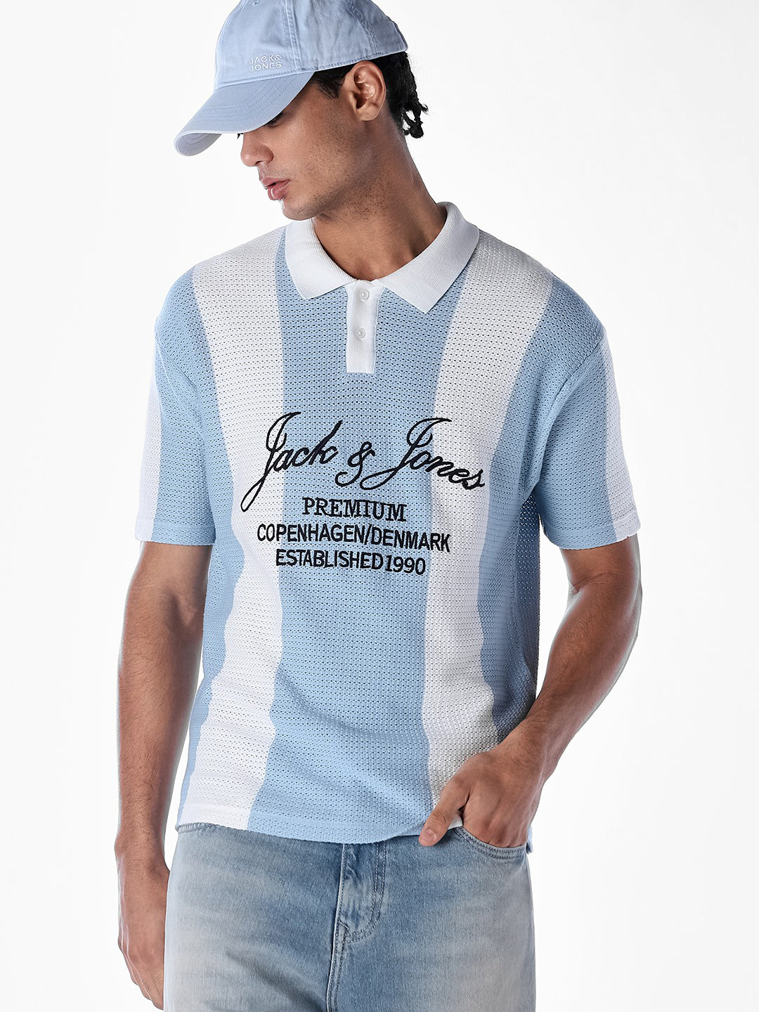 Colourblocked Oversized Knitted Polo