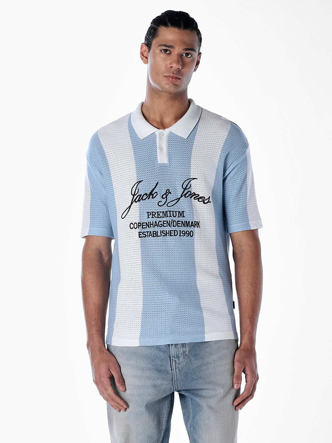 Colourblocked Oversized Knitted Polo