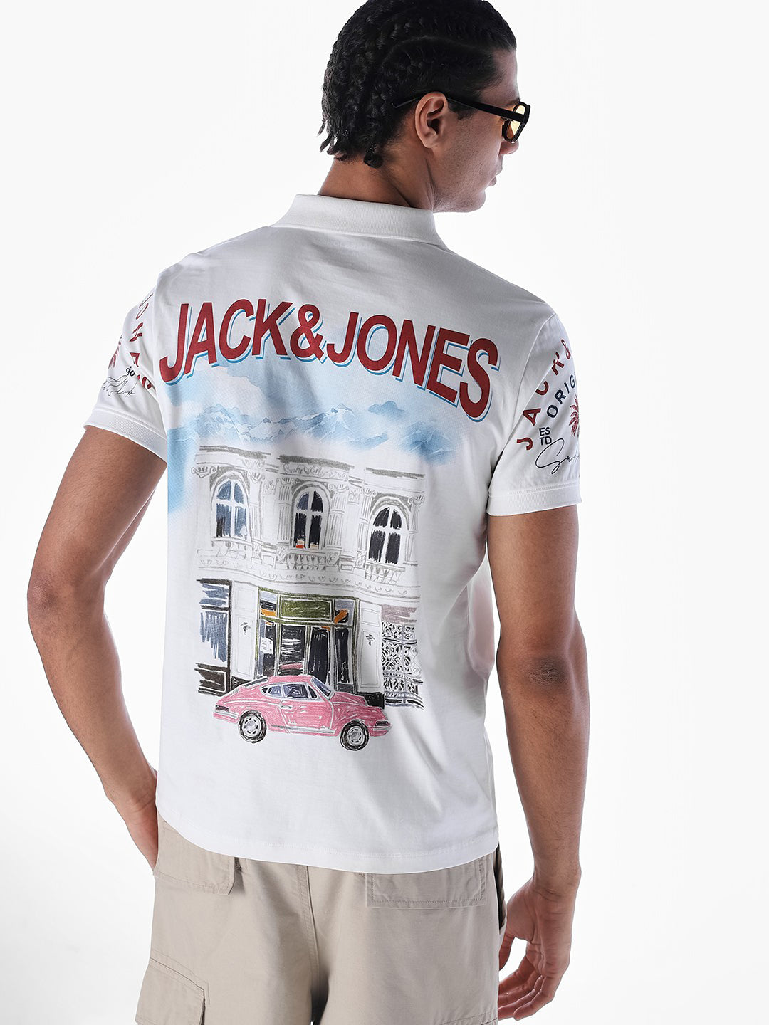 Printed Regular Fit Polo - S