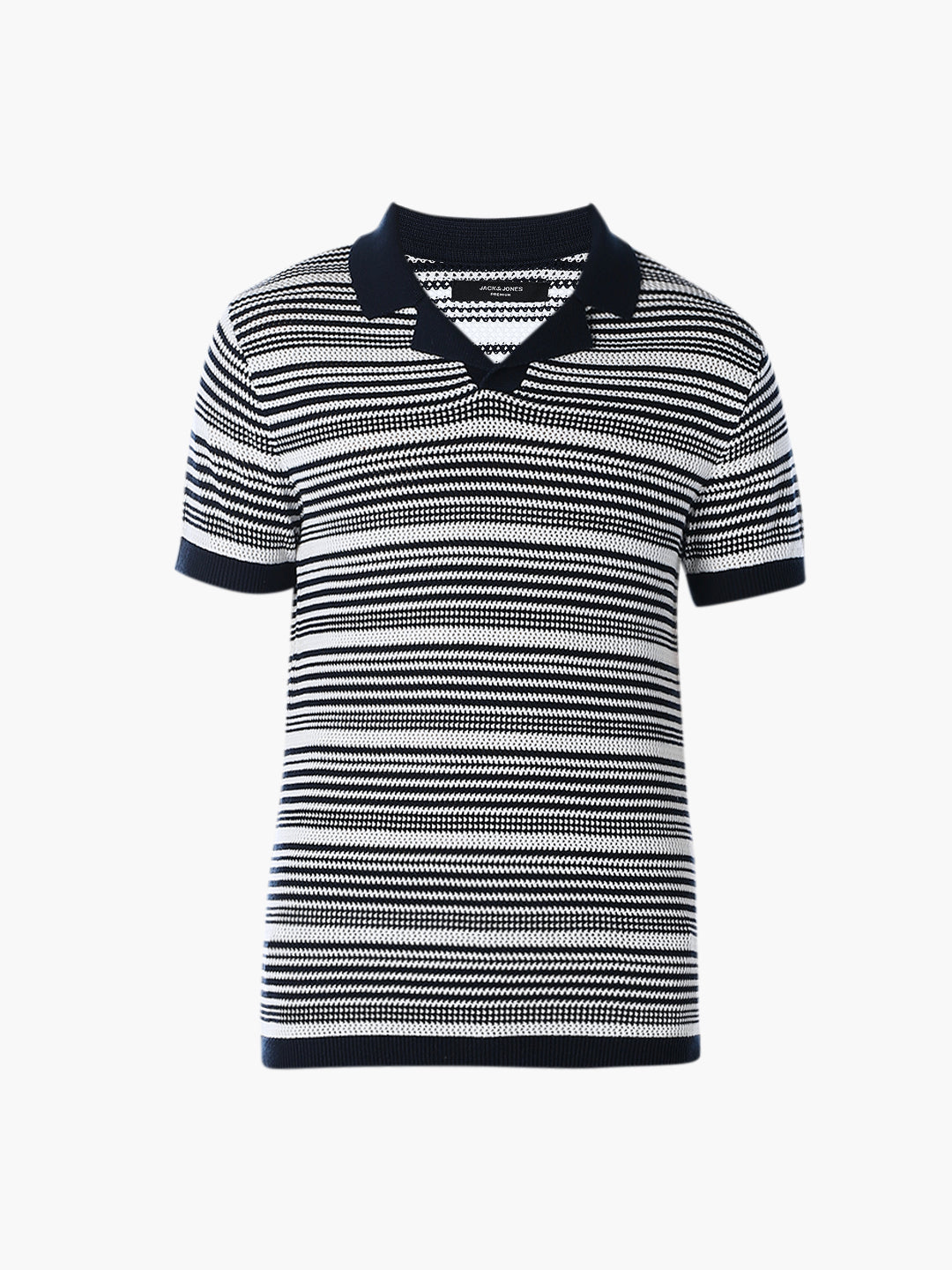 Jacquard Knitted Cotton Polo