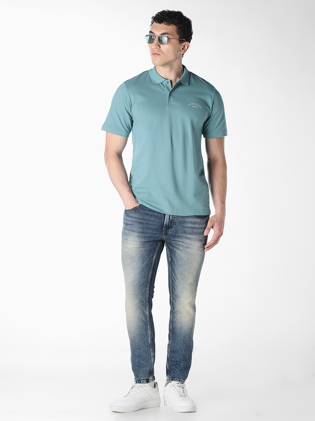 Heavily Washed Ben Skinny Fit Jeans