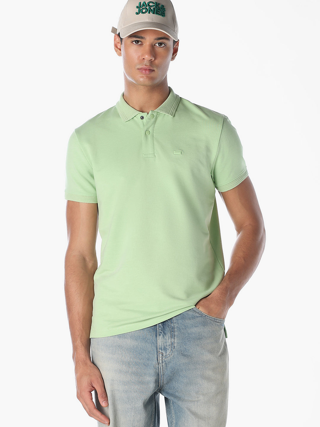 Mint Green Cotton Polo