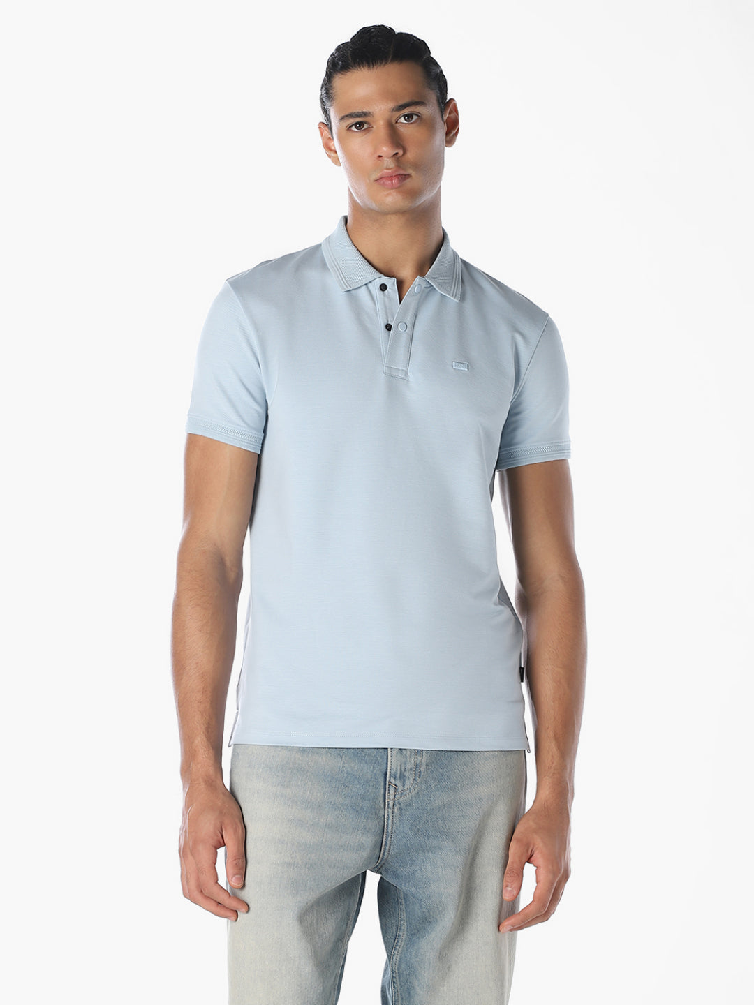 Light Blue Cotton Polo