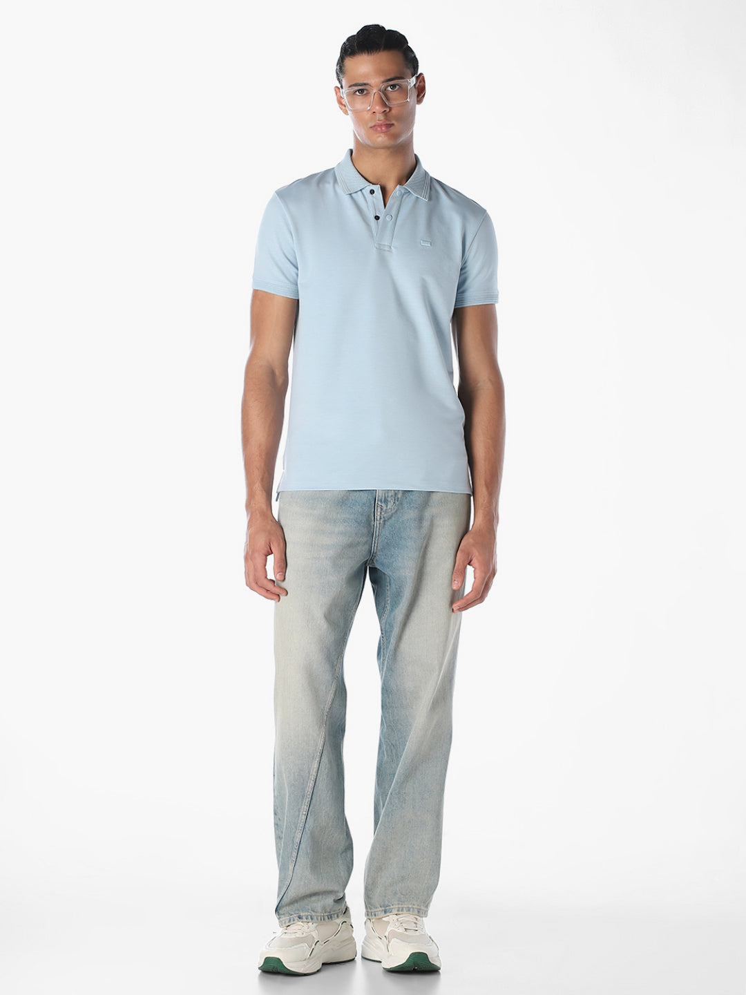 Light Blue Cotton Polo