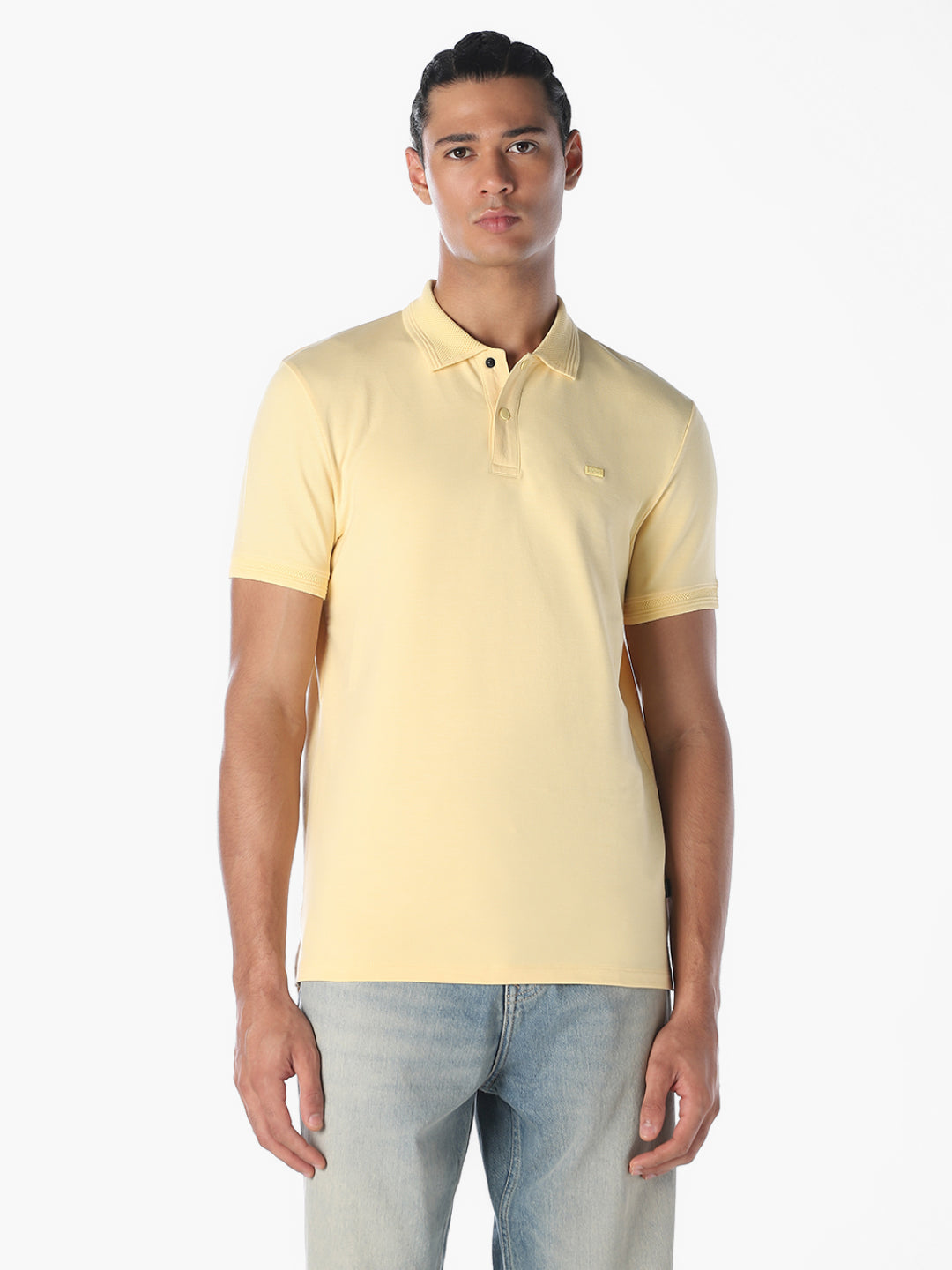 Light Yellow Cotton Polo