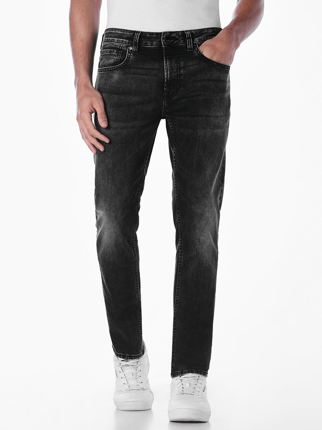 5 Pocket Washed Ben Skinny Fit Jeans - 34/34
